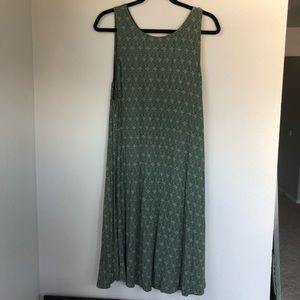 Old Navy Olive and White Tank Swing Dress